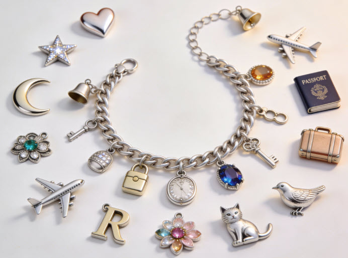silver charm bracelet