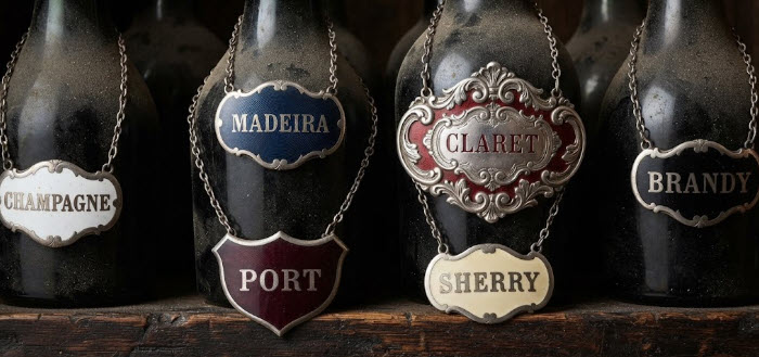 antique wine labels