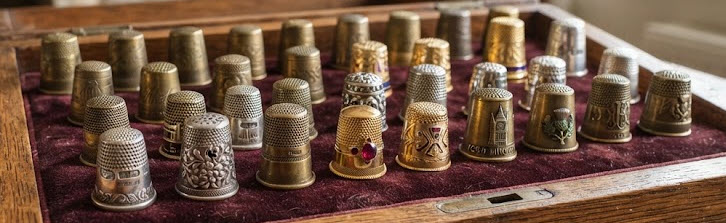 a collection of thimbles